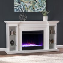 Electric fireplace with deals bookshelves